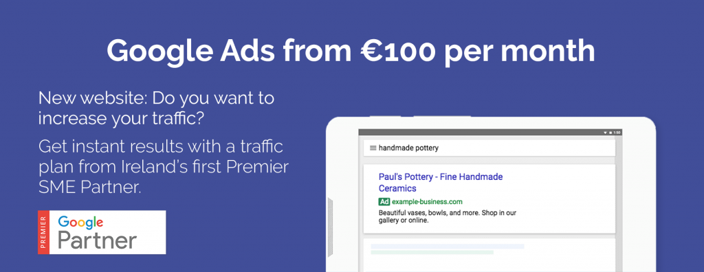 Google ads from €100 per month